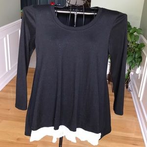 Sandier Black long sleeve tunic small